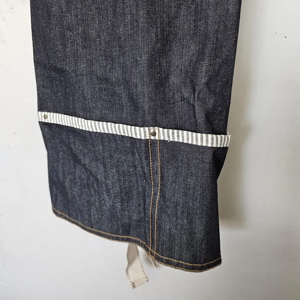 Haute Foodie NWT Dark Wash Denim Apron with White Straps Baker Cooking Gift Idea